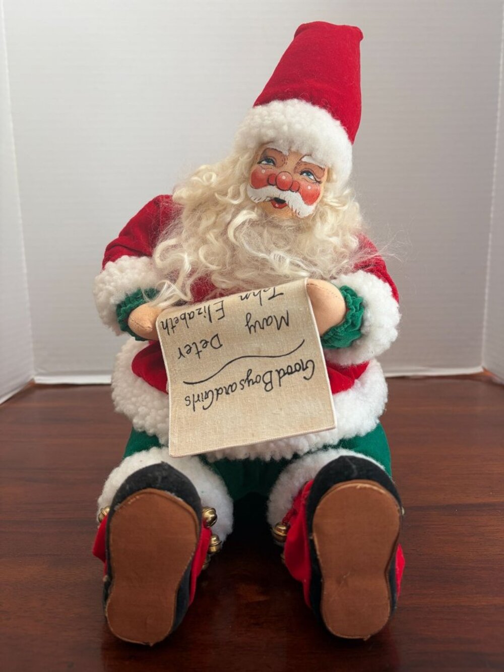 Santa Claus is Coming to Town Cloth Musical Santa Claus Doll with Wish List